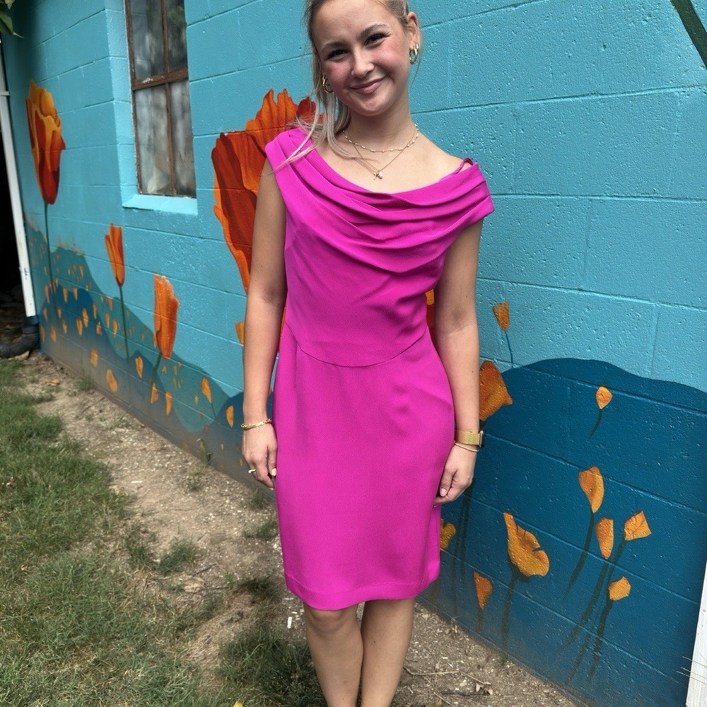 Gillian Pink Cocktail Dress Vintage New With Tags From  Elder Beerman  VTG 1980s